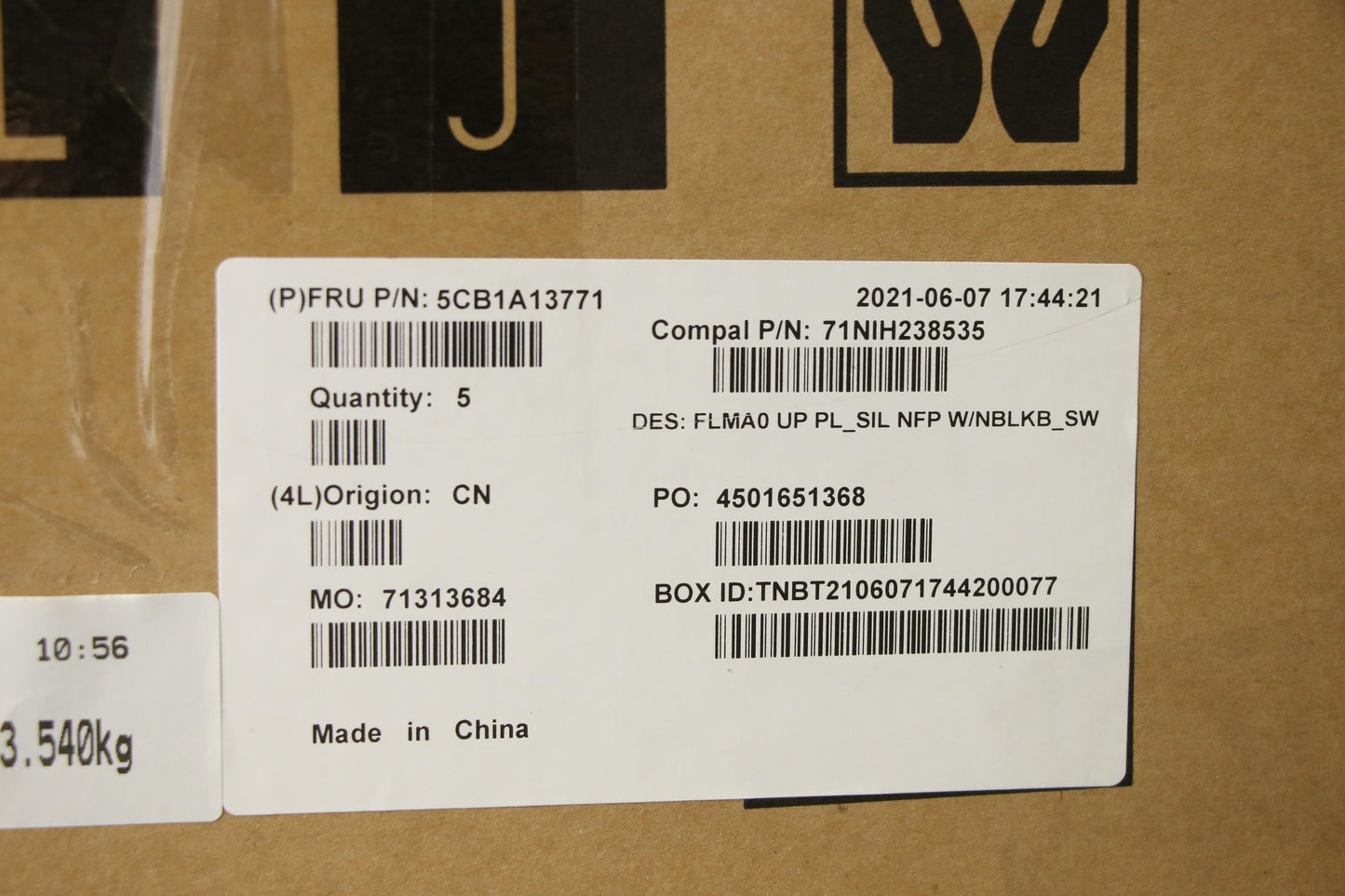 Lenovo Cover Upper C81Ym Pl_Sil Nfp N - 5CB1A13771