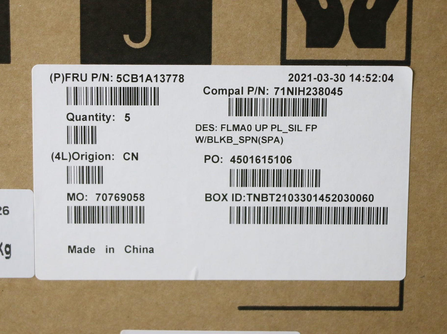 Lenovo Cover Upper C81Ym Pl_Sil Fp Bl - 5CB1A13778