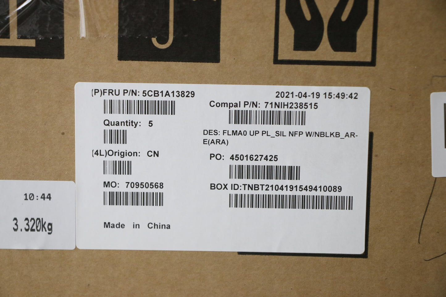 Lenovo Cover Upper C81Ym Pl_Sil Nfp N - 5CB1A13829
