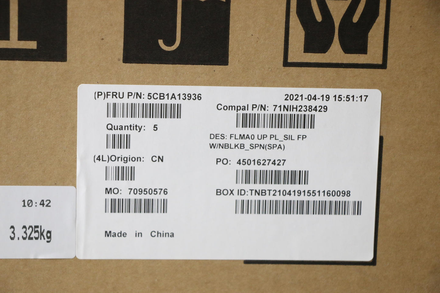 Lenovo Cover Upper C81Ym Pl_Sil Fp Nb - 5CB1A13936