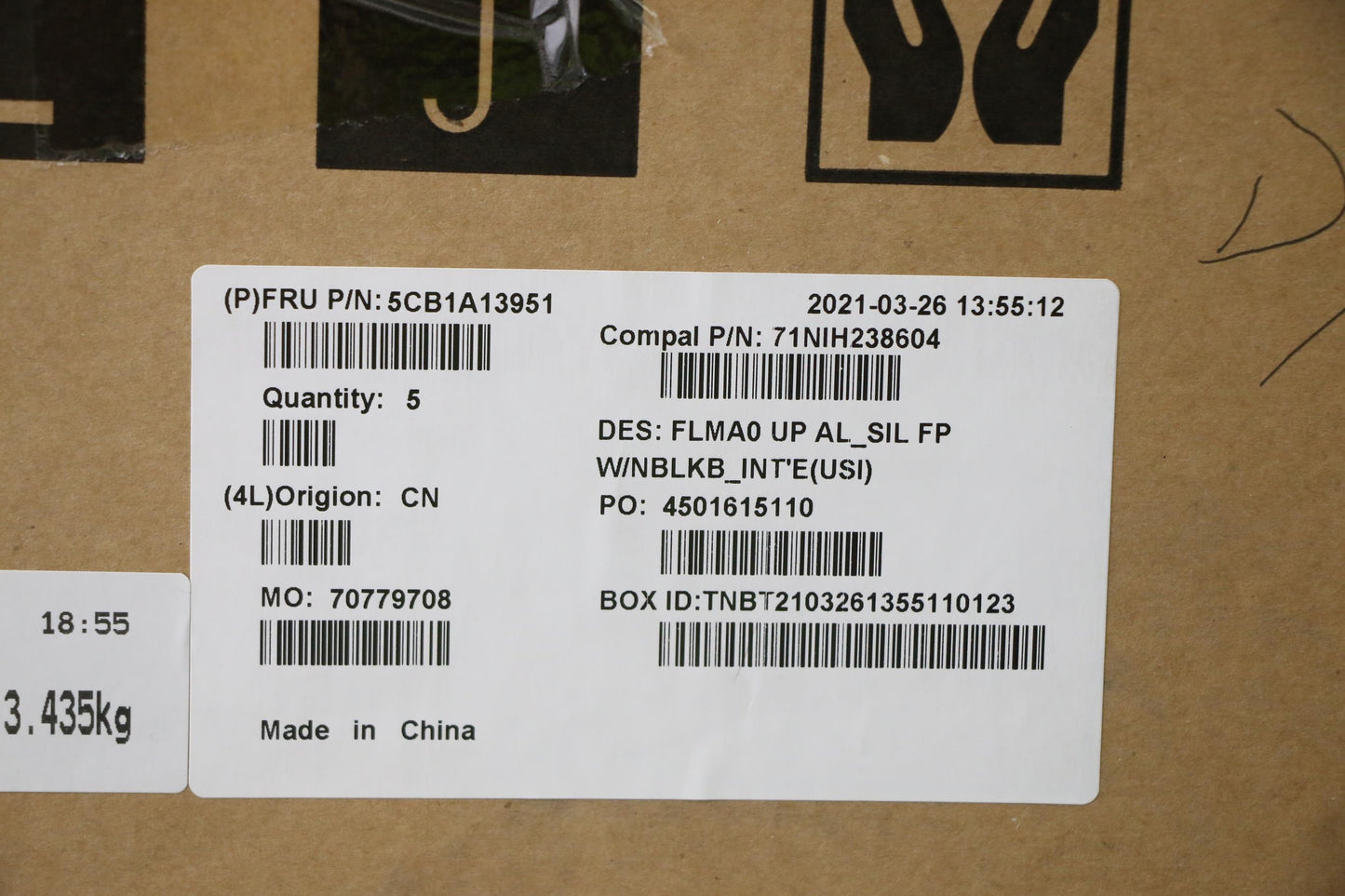 Lenovo Cover Upper C81Ym Al_Sil Fp Nb - 5CB1A13951