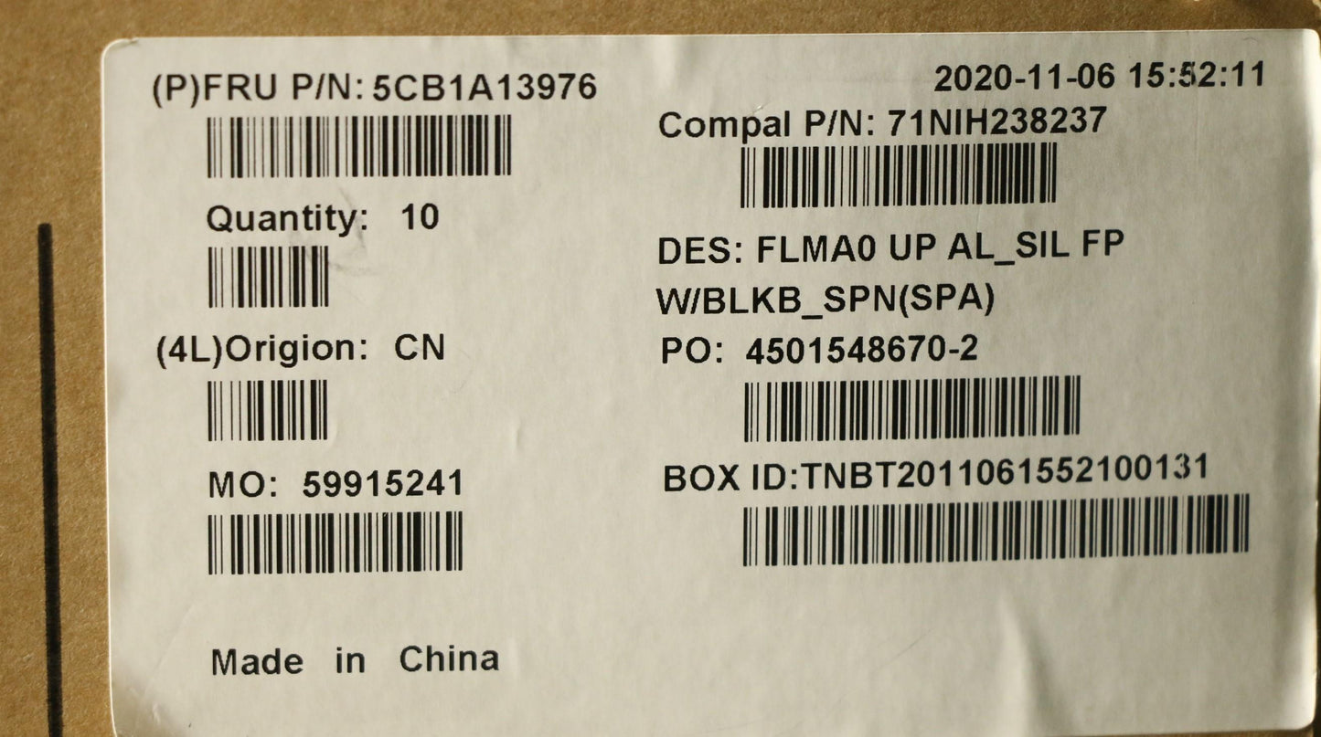 Lenovo Cover Upper C81Ym Al_Sil Fp Bl - 5CB1A13976