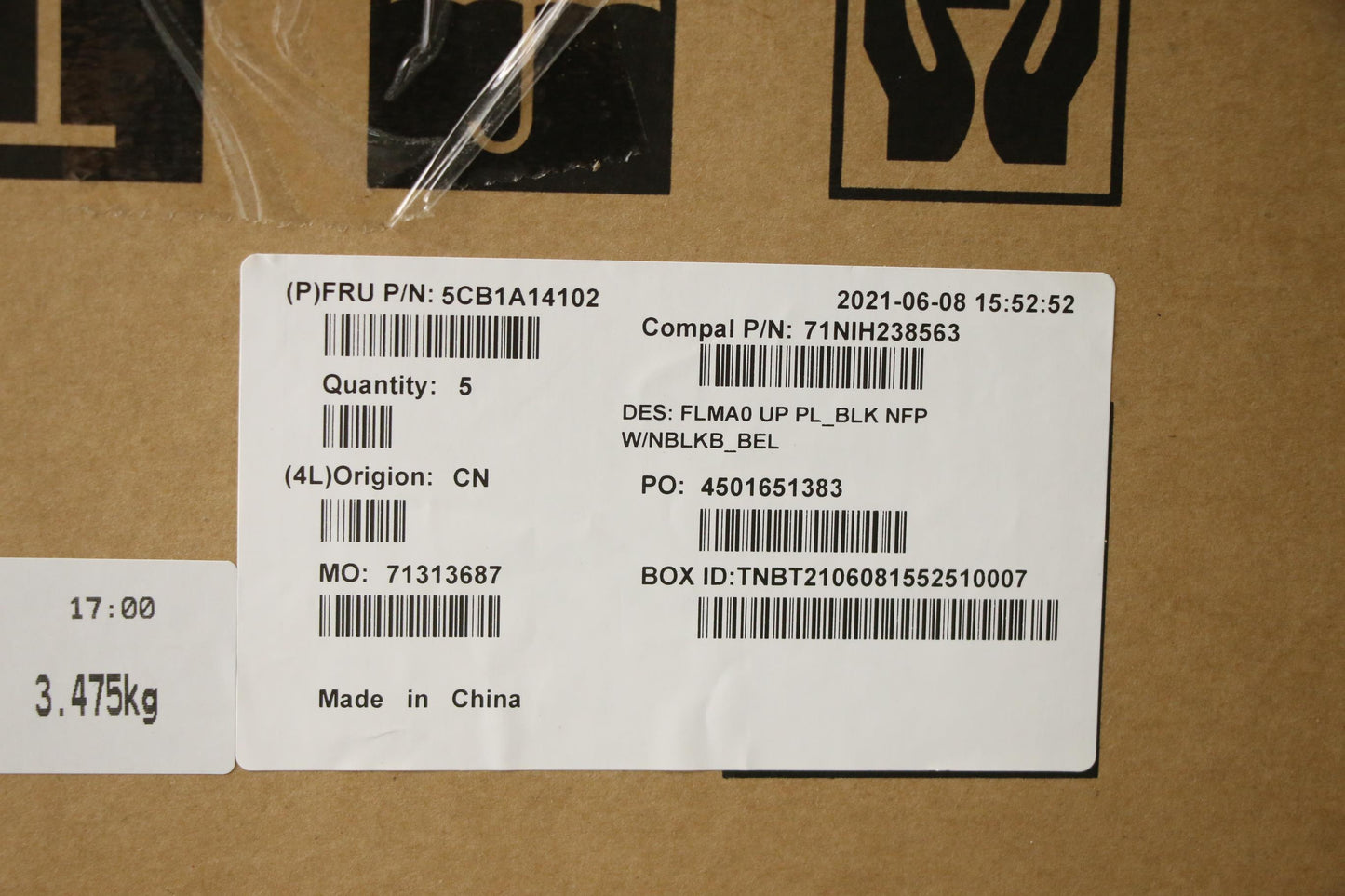 Lenovo Cover Upper C81Ym Pl_Blk Nfp N - 5CB1A14102