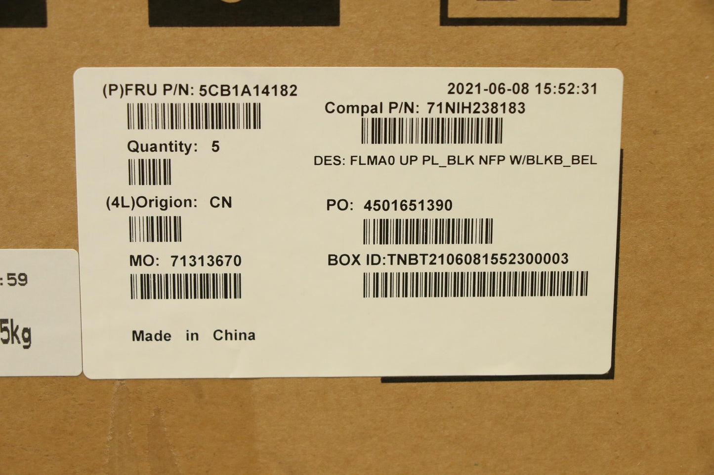 Lenovo Cover Upper C81Ym Pl_Blk Nfp B - 5CB1A14182