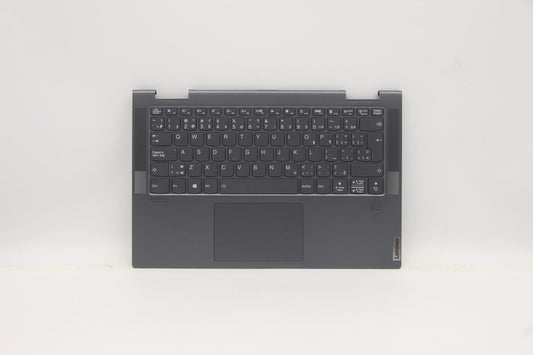 Lenovo C-Cover with Keyboard, Canadian French-English, Slate Grey, Backlight - 5CB1A14283