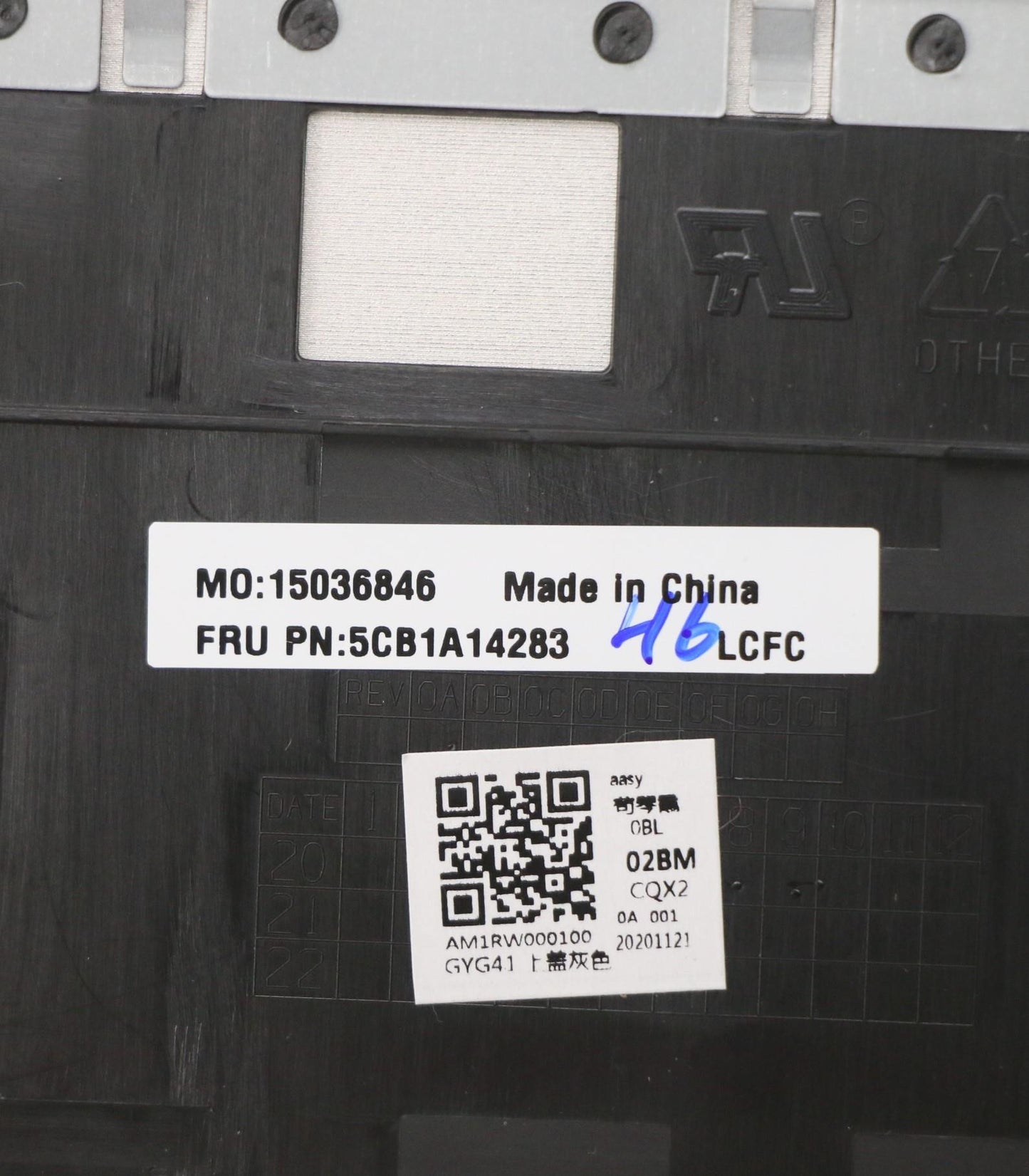 Lenovo C-Cover with Keyboard, Canadian French-English, Slate Grey, Backlight - 5CB1A14283