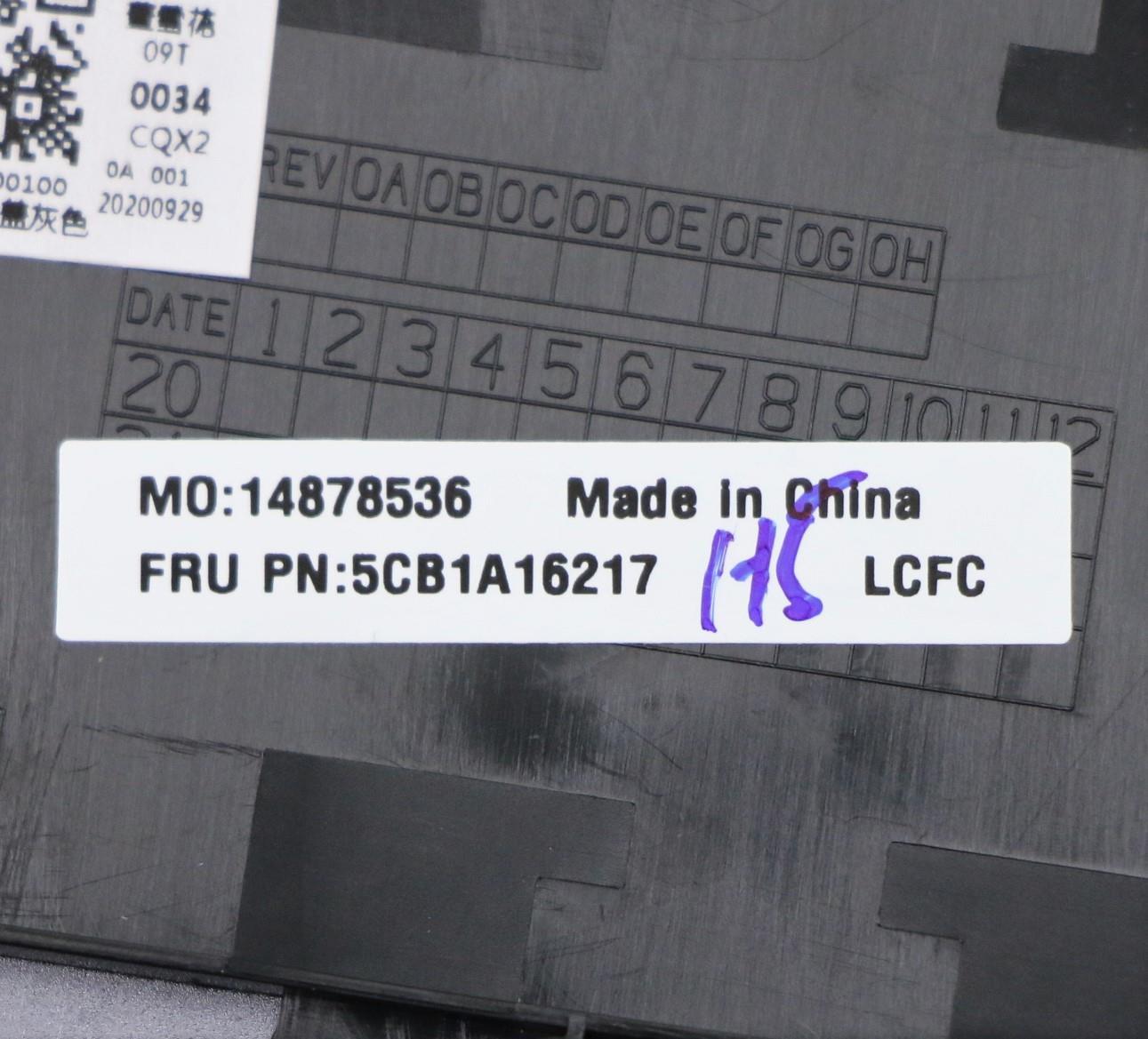 Lenovo Cover Upper Case Asm_Spa L82Bh - 5CB1A16217