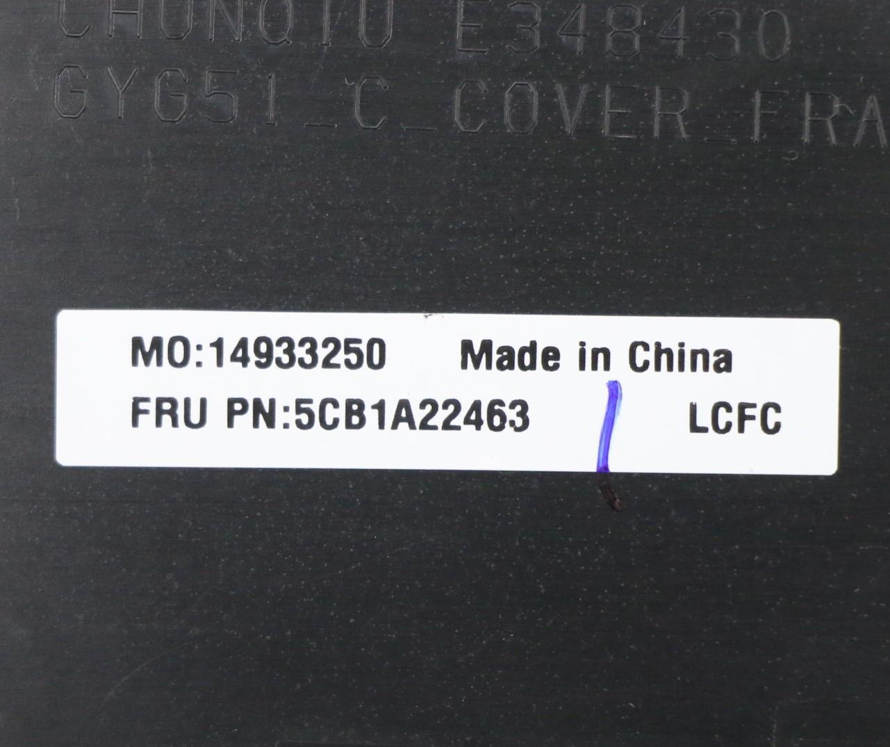 Lenovo Cover Upper Case Asm_Euro Engl - 5CB1A22463