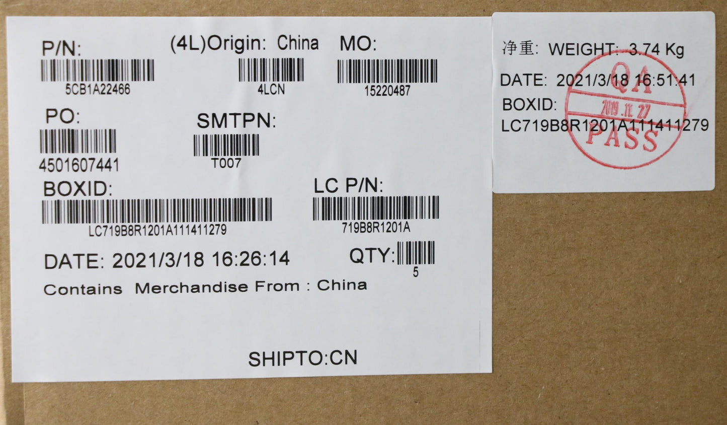 Lenovo Cover Upper Case Asm_Fra/Engl8 - 5CB1A22466
