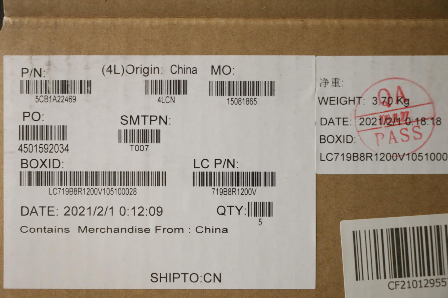 Lenovo Cover Upper Case Asm_Hbw L82Bj - 5CB1A22469