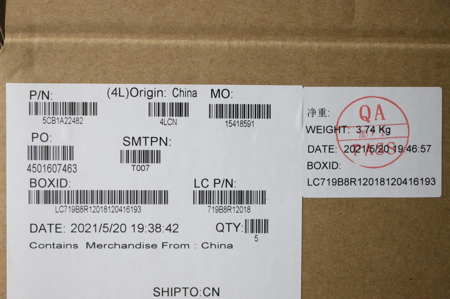 Lenovo Cover Upper Case Asm_Tc L82Bj - 5CB1A22482