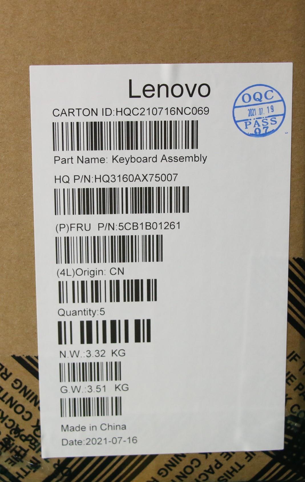 Lenovo Cover Upper Case Asm_Ita H 82C - 5CB1B01261