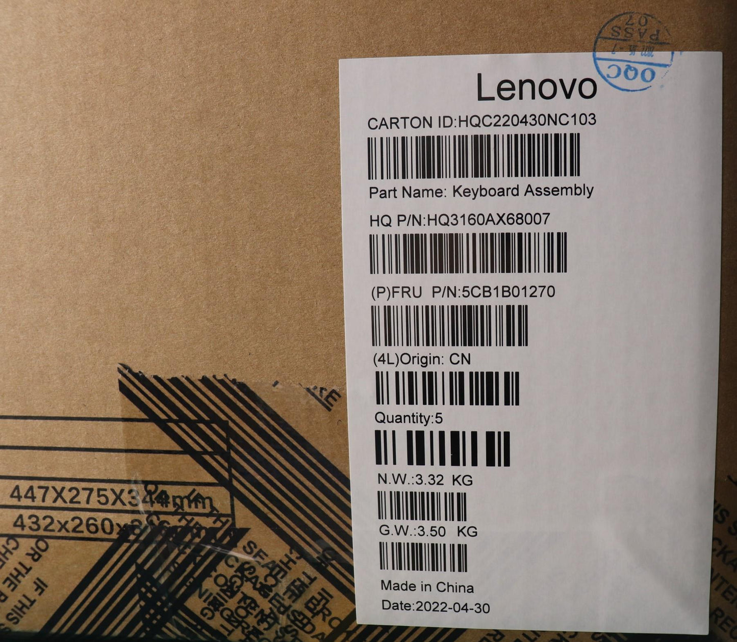 Lenovo Cover Upper Case Asm_Sws H 82C - 5CB1B01270
