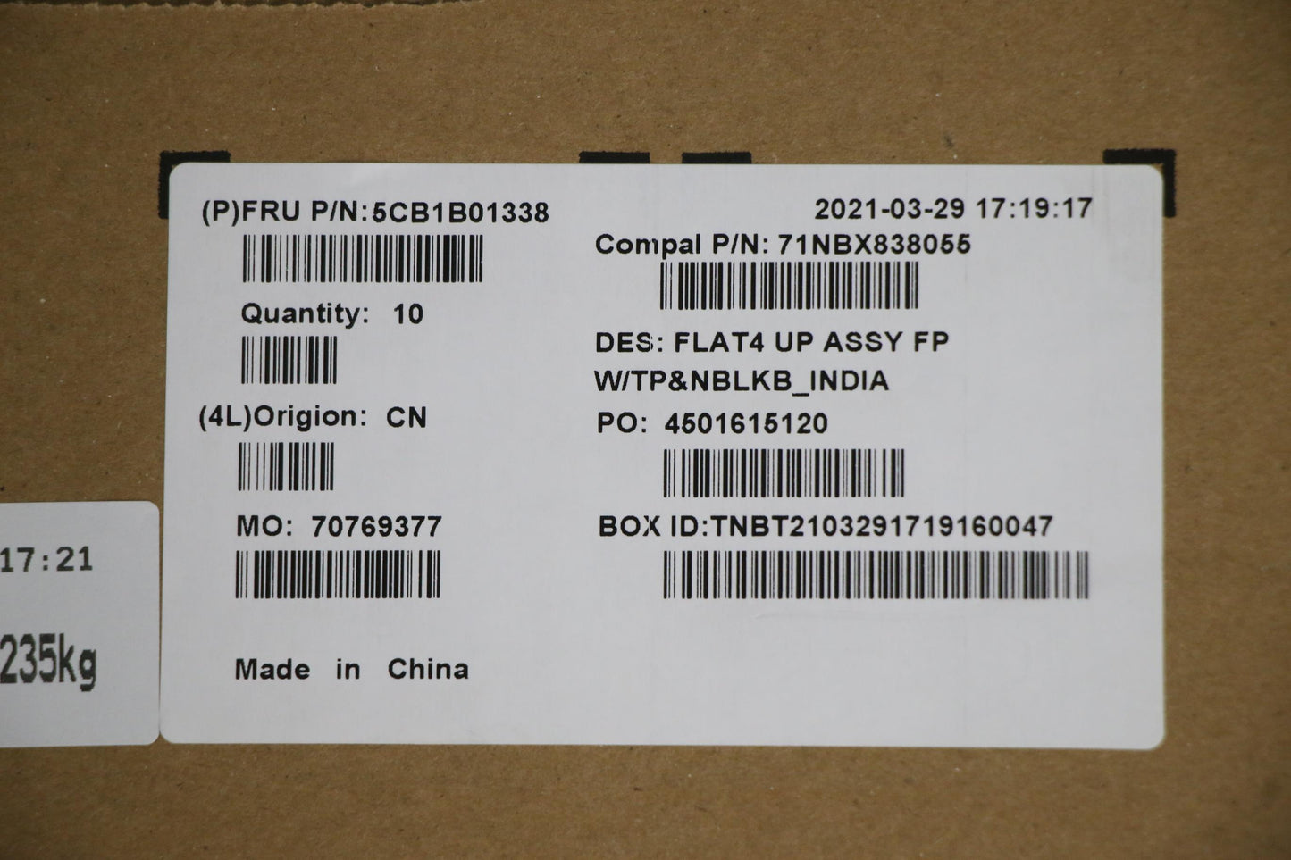 Lenovo Cover Upper Caseasm_Hin C82Fj - 5CB1B01338