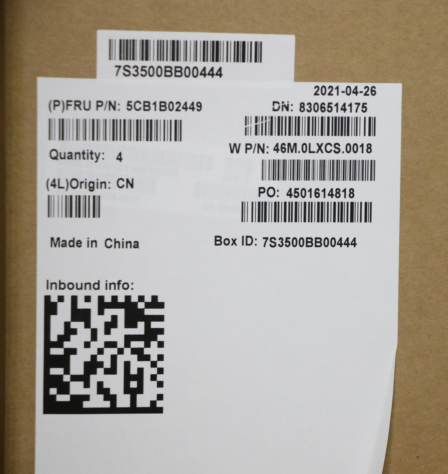 Lenovo Cover Upper Case Asm_Fra/Ara W - 5CB1B02449