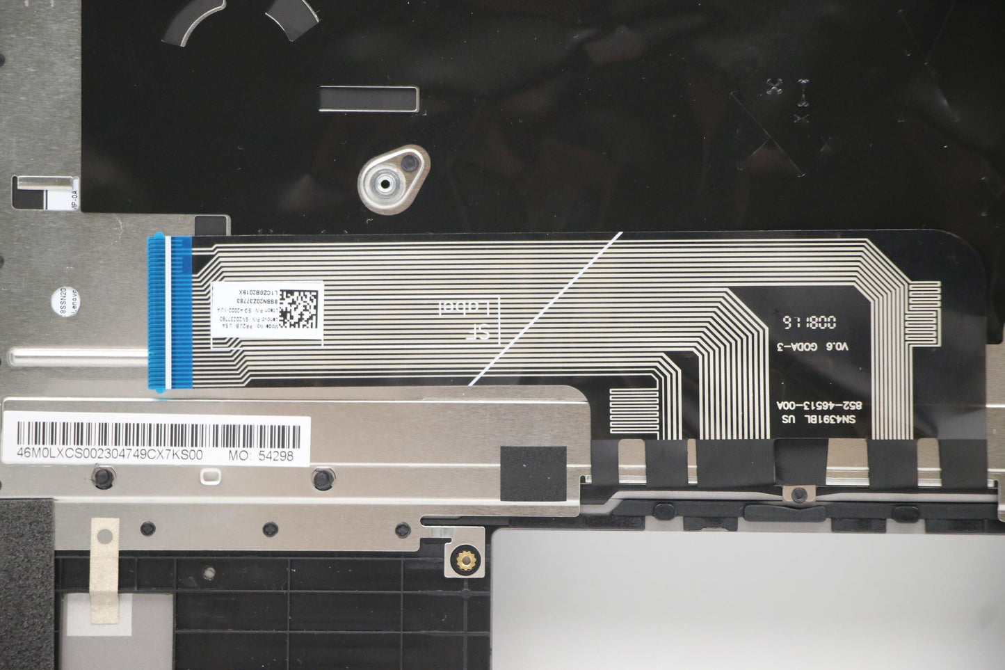 Lenovo C-Cover with Keyboard, USA English Layout, Mineral Grey, Backlit - 5CB1B02454