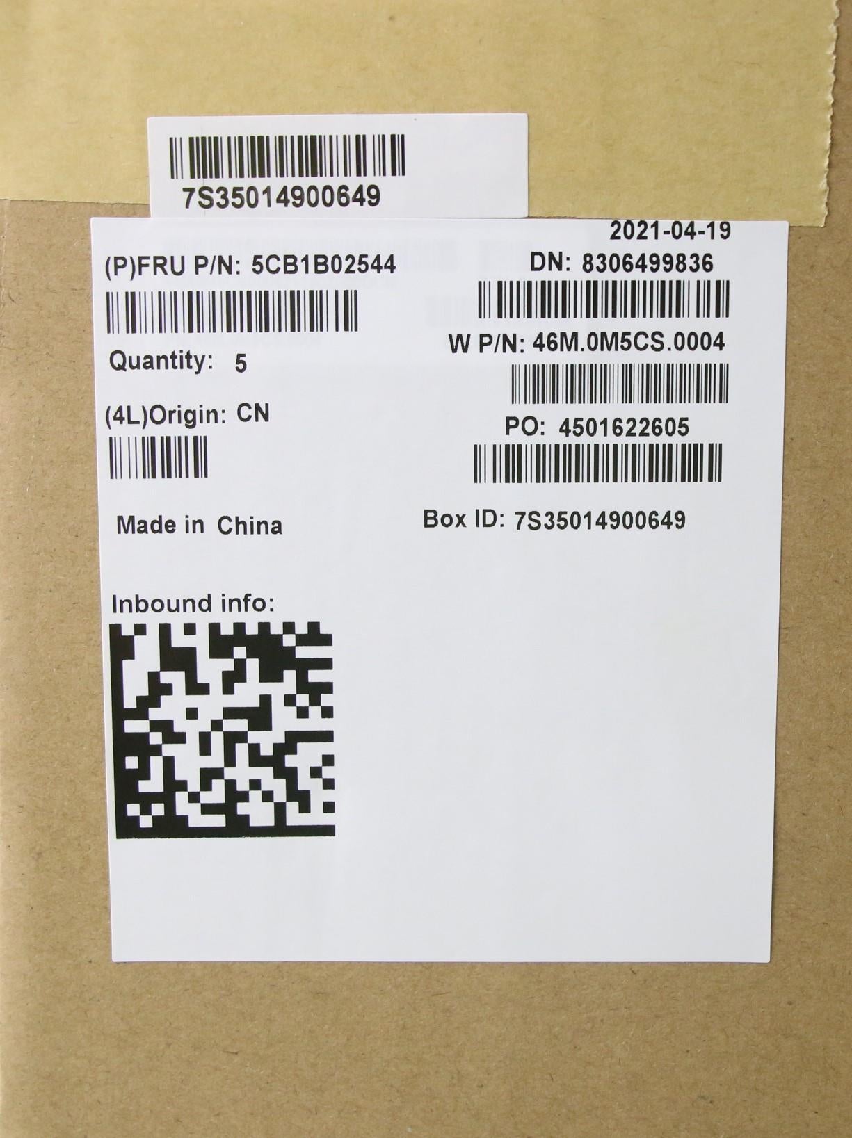 Lenovo Cover Upper Case Asm_Eng W 20W - 5CB1B02544