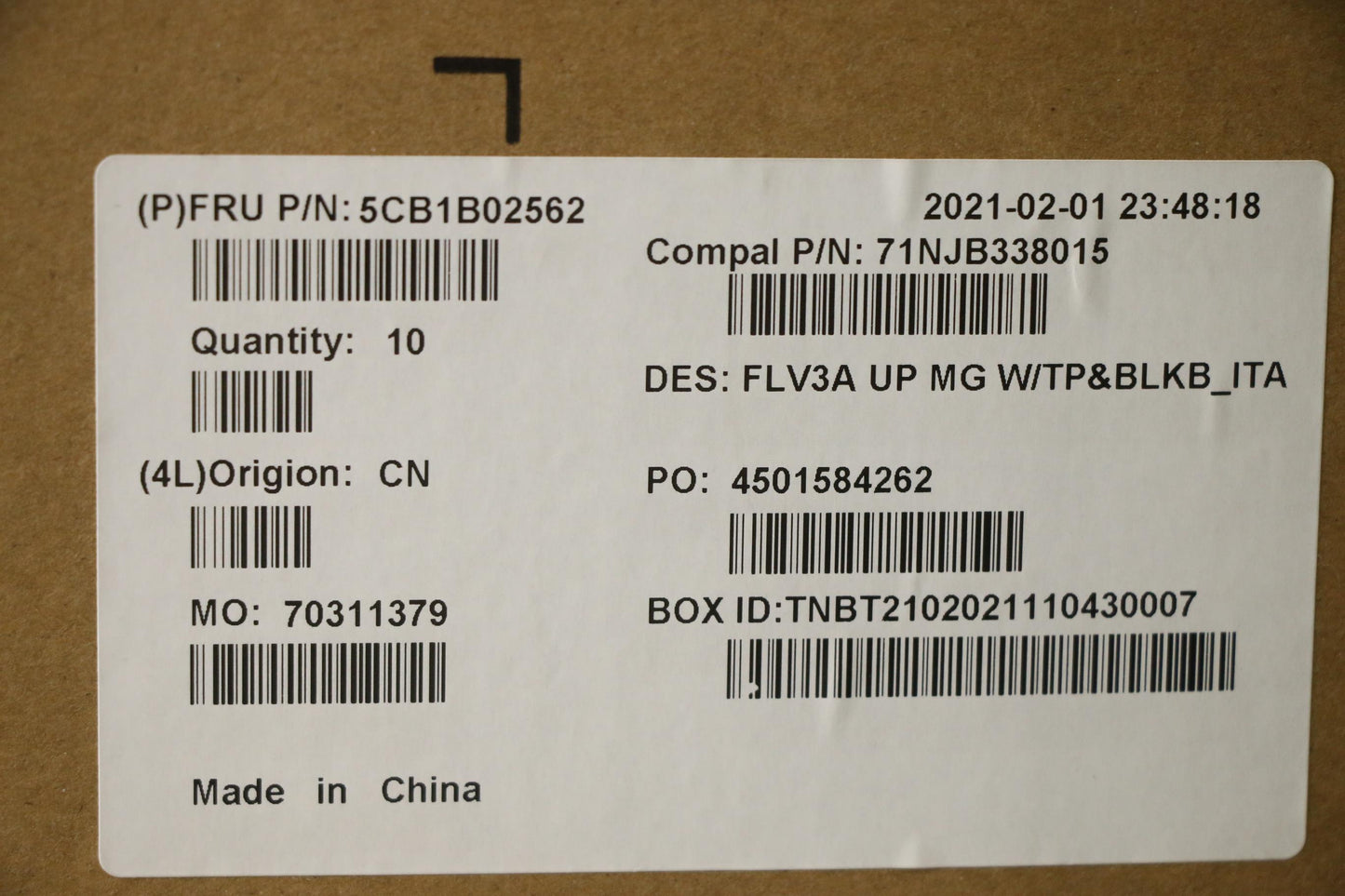 Lenovo Cover Upper Case Asm_Ita C 20V - 5CB1B02562