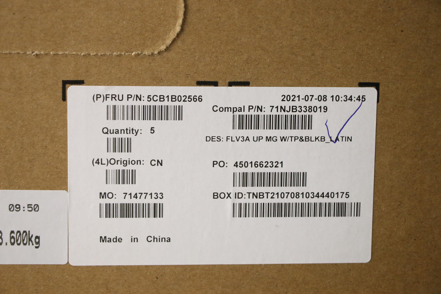 Lenovo Cover Upper Case Asm_La Spa C - 5CB1B02566