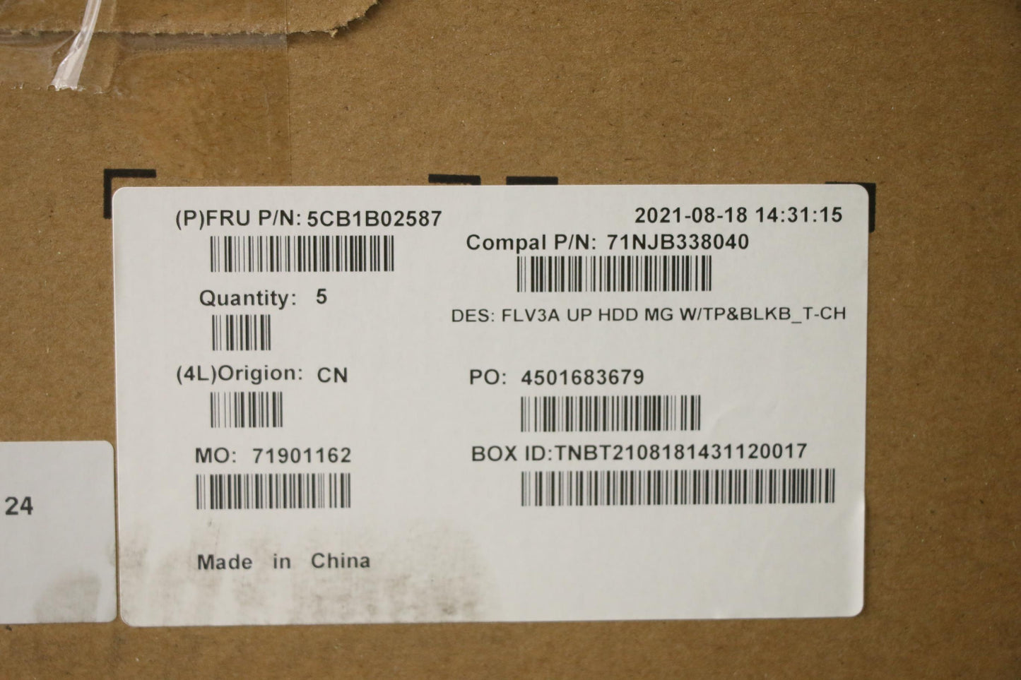 Lenovo Cover Upper Case Asm_Tc C 20Vf - 5CB1B02587