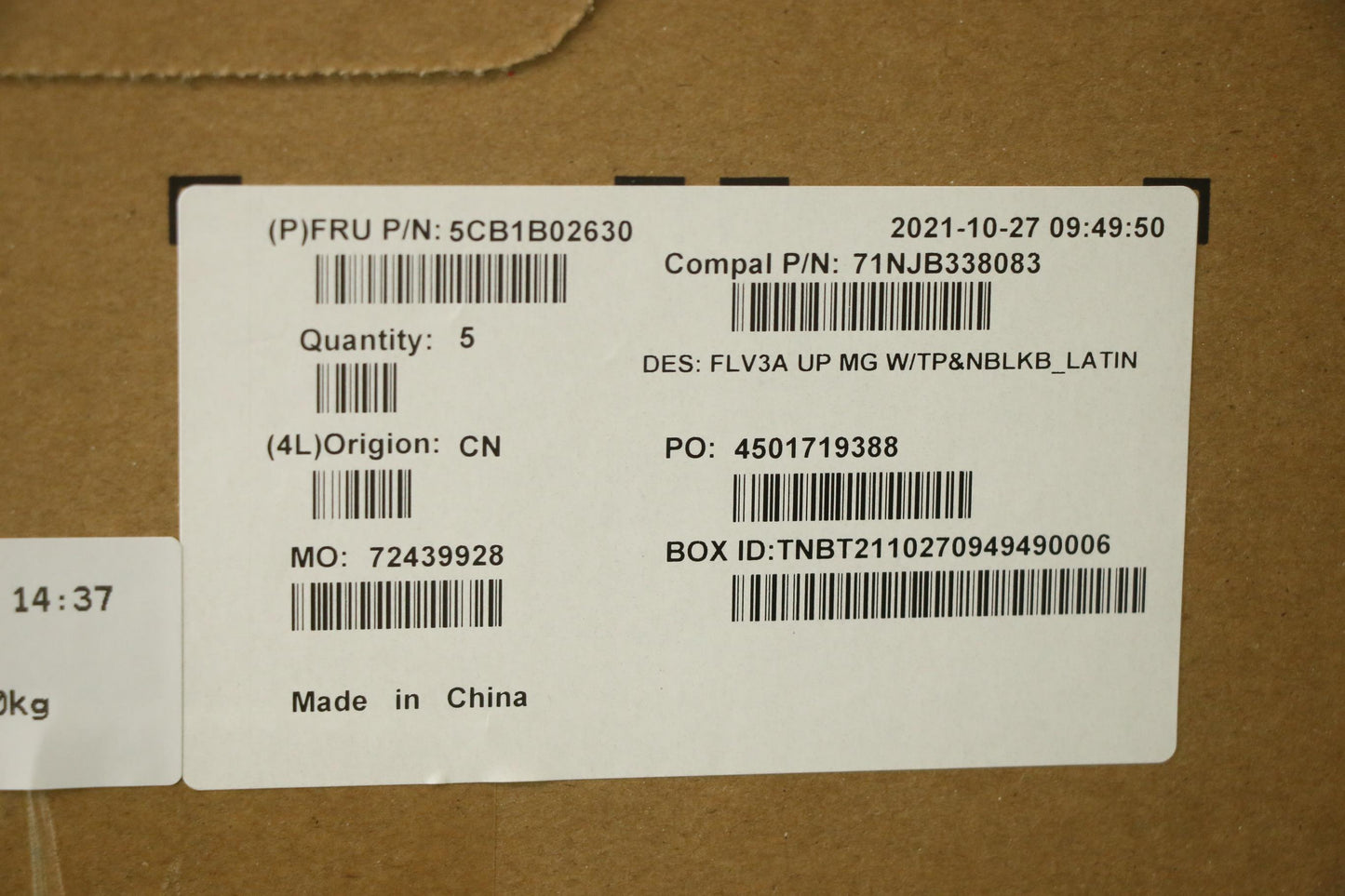 Lenovo Cover Upper Case Asm_La Spa C - 5CB1B02630