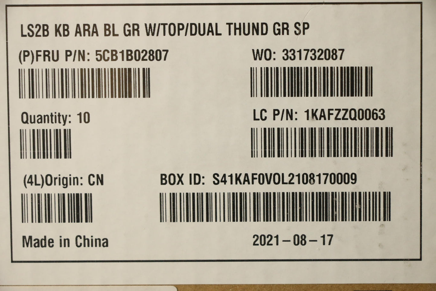 Lenovo Cover Upper Case Asm_Ar-E Q82A - 5CB1B02807