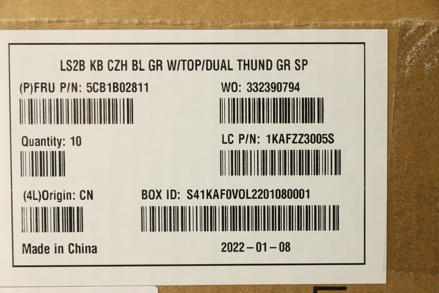 Lenovo Cover Upper Case Asm_Cz-Sk Q82 - 5CB1B02811