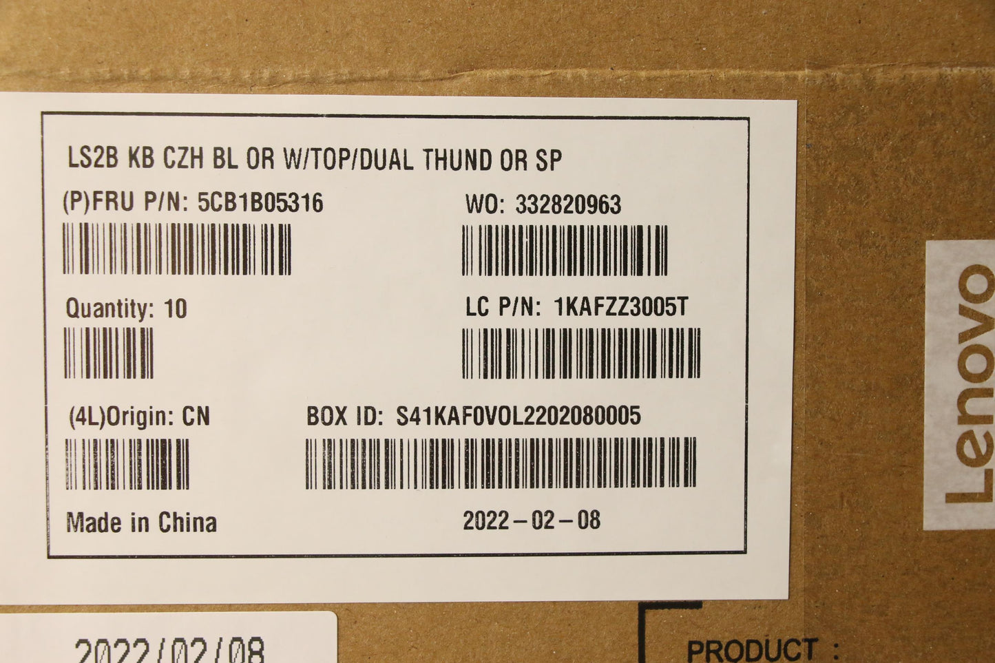 Lenovo Cover Upper Case Asm_Cz-Sk Q82 - 5CB1B05316