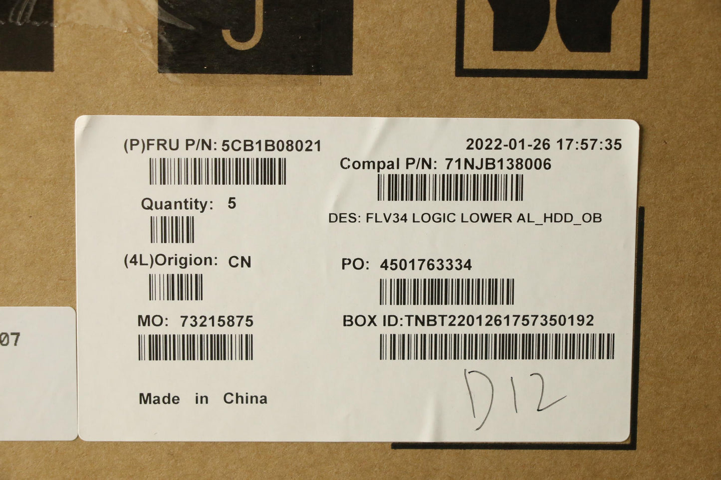 Lenovo Cover Lower Case C 82Fd Alhdd - 5CB1B08021