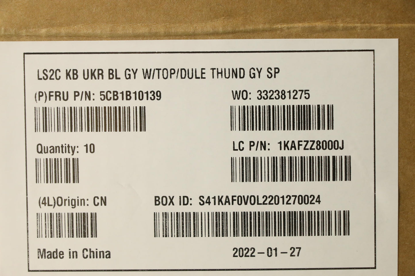 Lenovo Cover Upper Case Asm_Ukr Q82Ac - 5CB1B10139