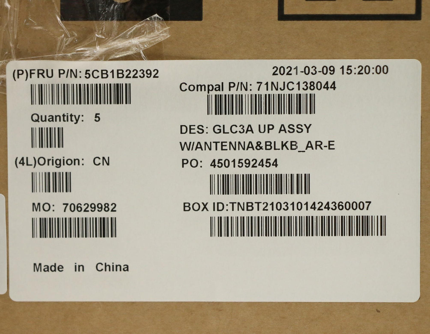 Lenovo Cover Upper Case Asm_Ara C 82F - 5CB1B22392