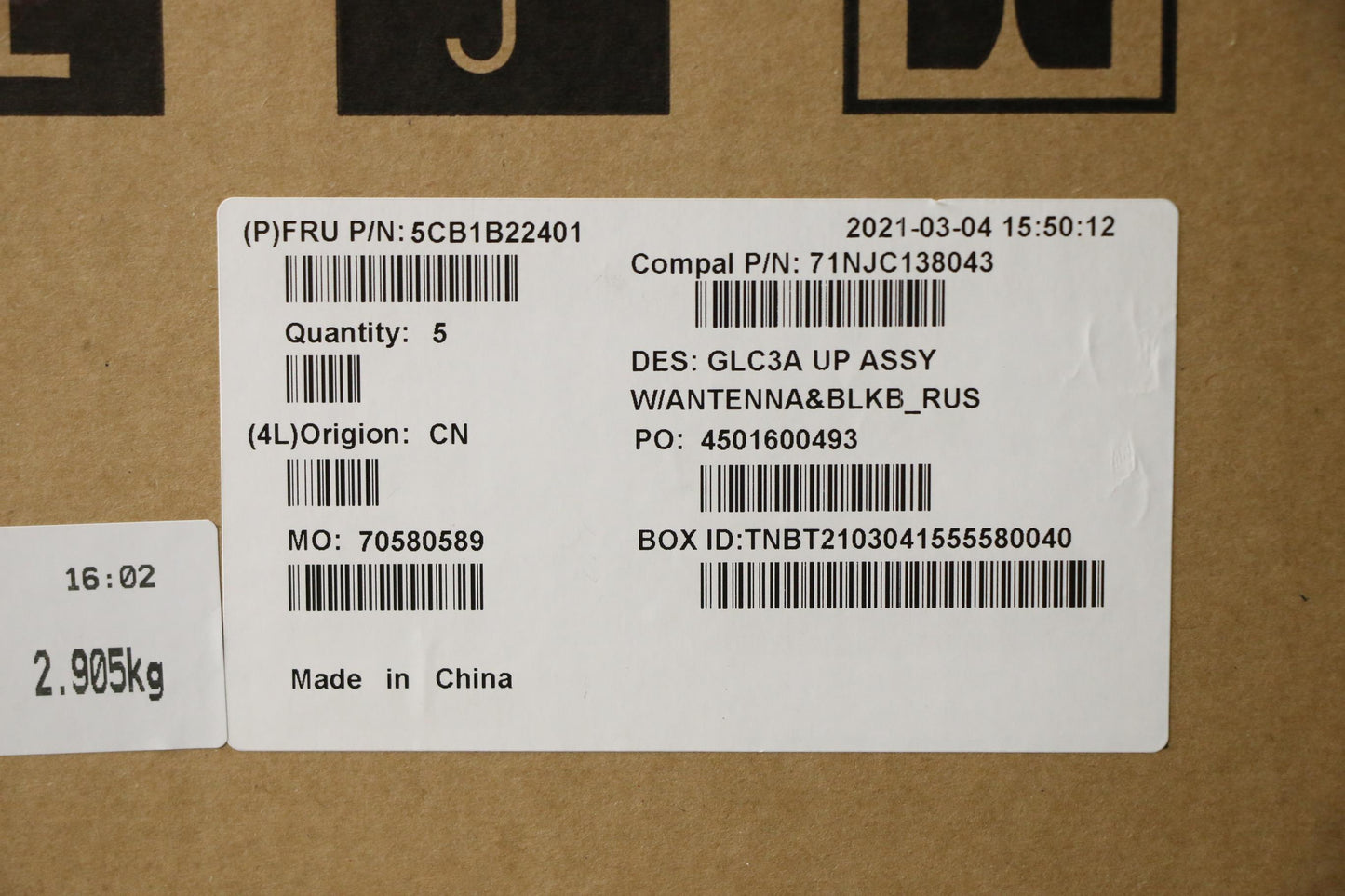Lenovo Cover Upper Case Asm_Rus C 82F - 5CB1B22401