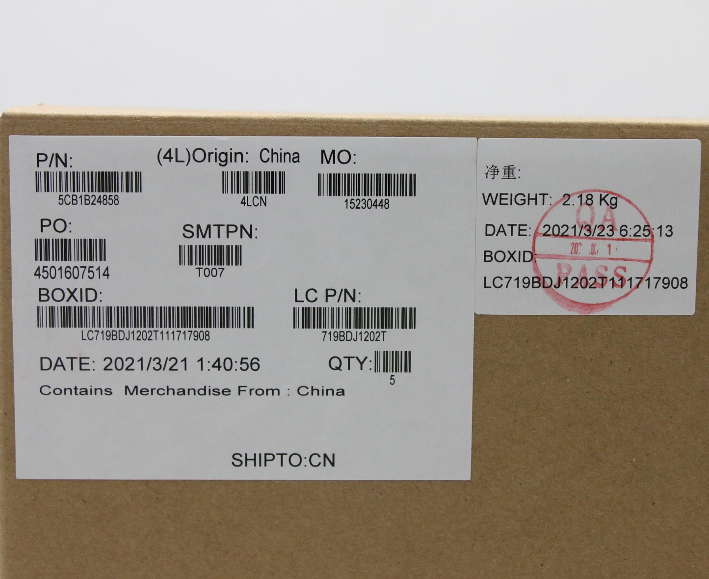 Lenovo Cover Upper Case Asm_Euro Eng - 5CB1B24858