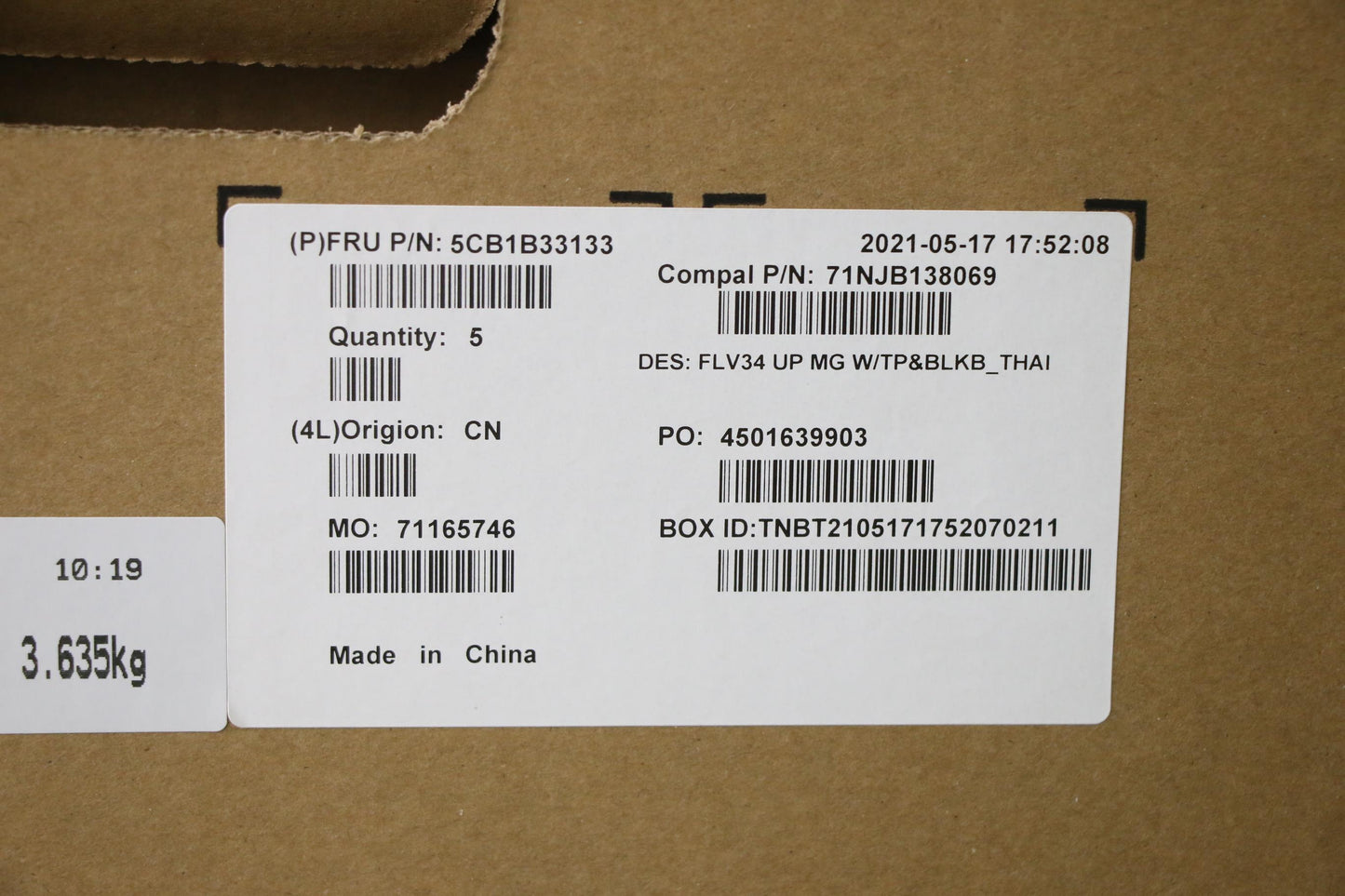 Lenovo Cover Upper Case Asm_Thai C 20 - 5CB1B33133