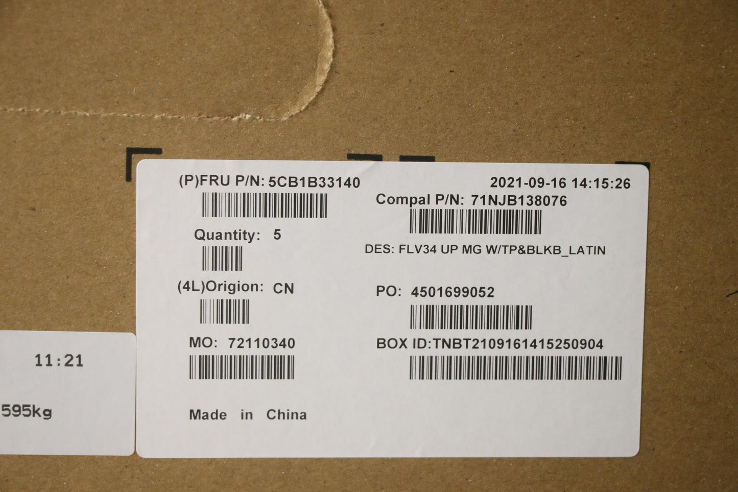 Lenovo Cover Upper Case Asm_La Spa C - 5CB1B33140