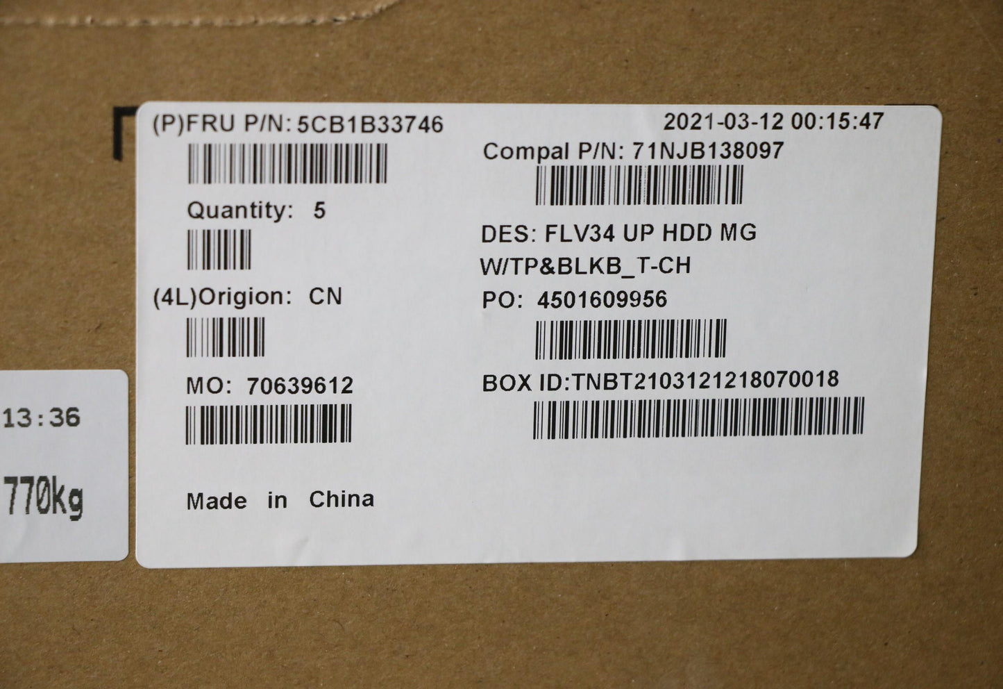 Lenovo Cover Upper Case Asm_Tc C 20Vd - 5CB1B33746