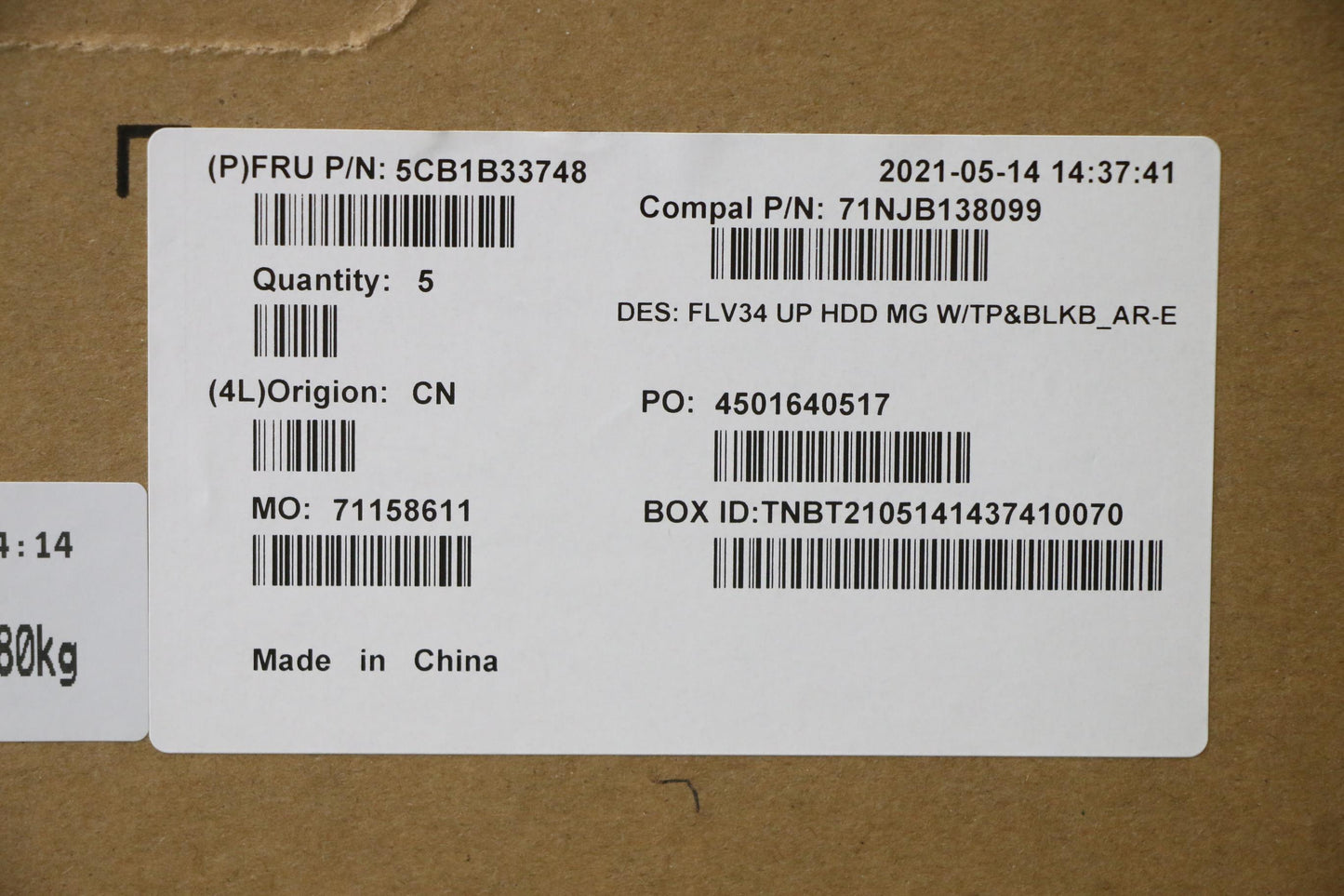 Lenovo Cover Upper Case Asm_Ara C 20V - 5CB1B33748