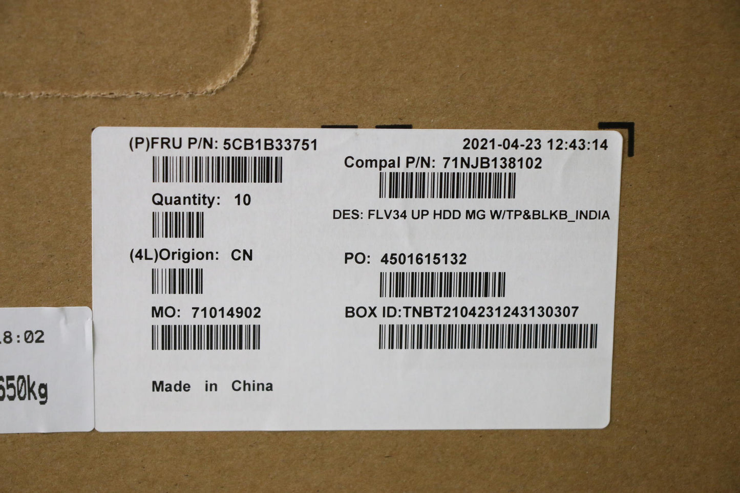 Lenovo Cover Upper Case Asm_Hin C 20V - 5CB1B33751