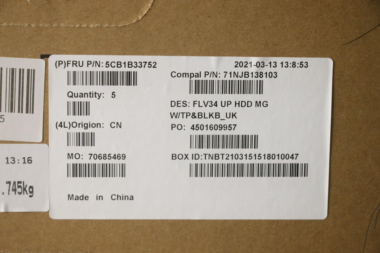 Lenovo Cover Upper Case Asm_Uke C 20V - 5CB1B33752