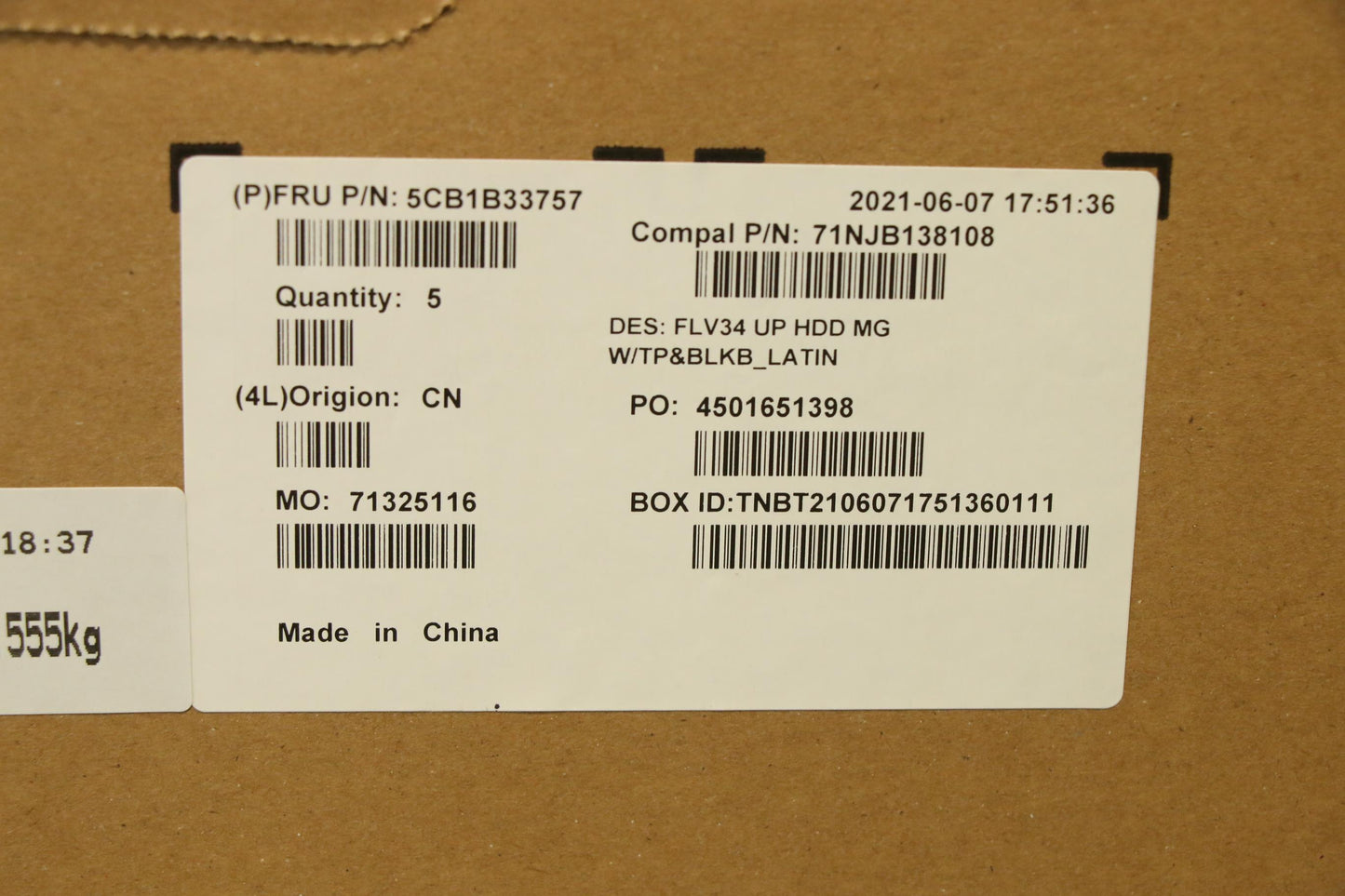 Lenovo Cover Upper Case Asm_La Spa C2 - 5CB1B33757