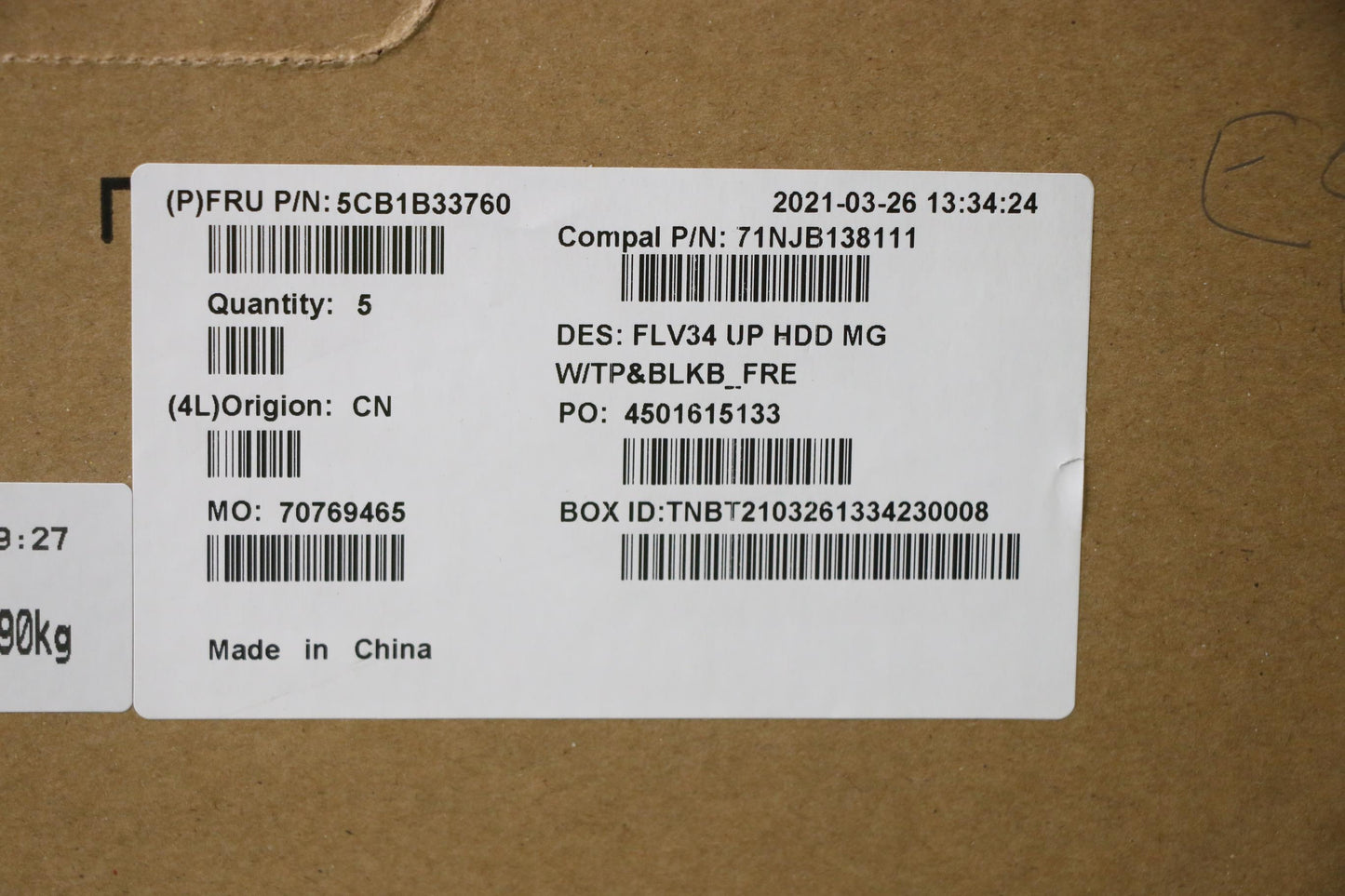 Lenovo Cover Upper Case Asm_Fra C 20V - 5CB1B33760
