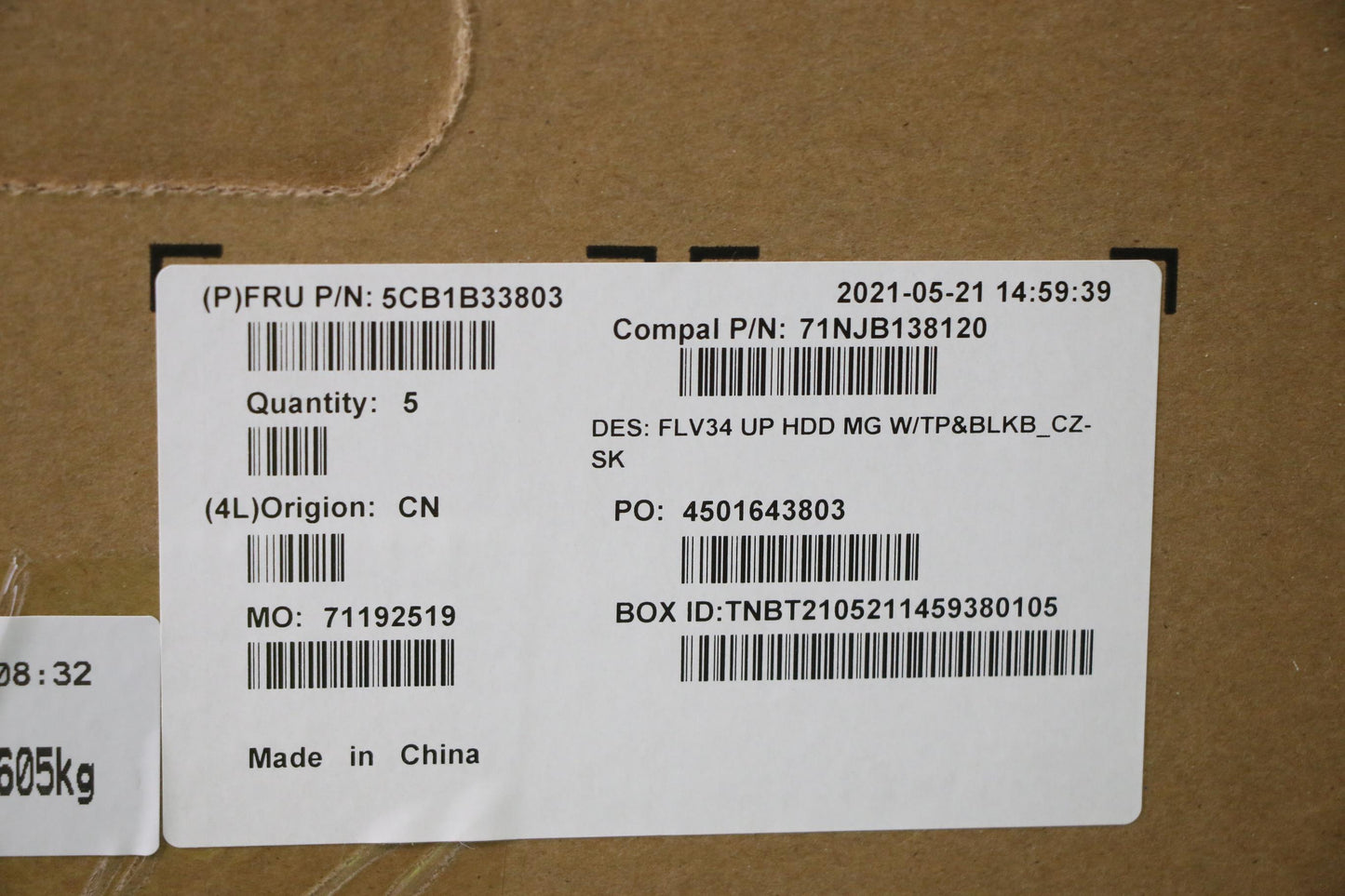 Lenovo Cover Uppercase Asm_Cze/Slk C2 - 5CB1B33803