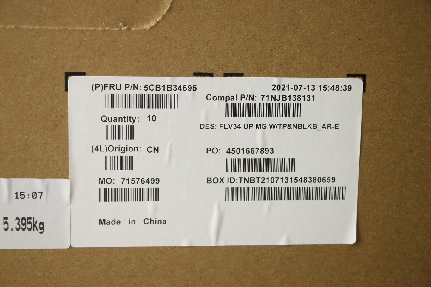 Lenovo Cover Upper Case Asm_Ara C 20V - 5CB1B34695