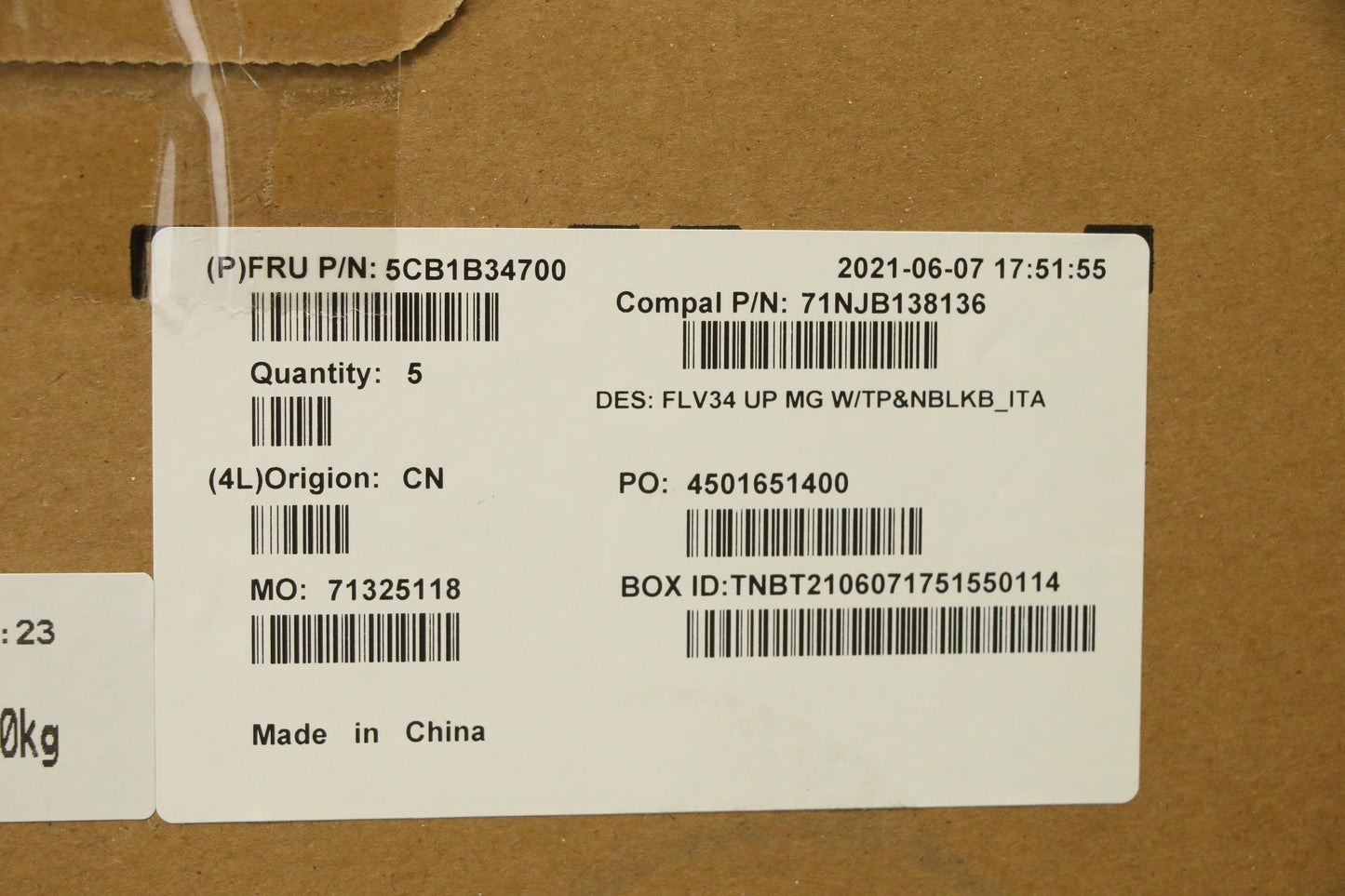 Lenovo Cover Upper Case Asm_Ita C 20V - 5CB1B34700