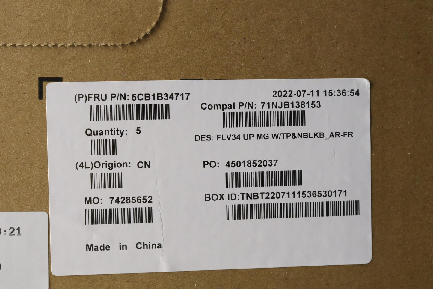 Lenovo Cover Upper Case Asm_Fra/Ara C - 5CB1B34717
