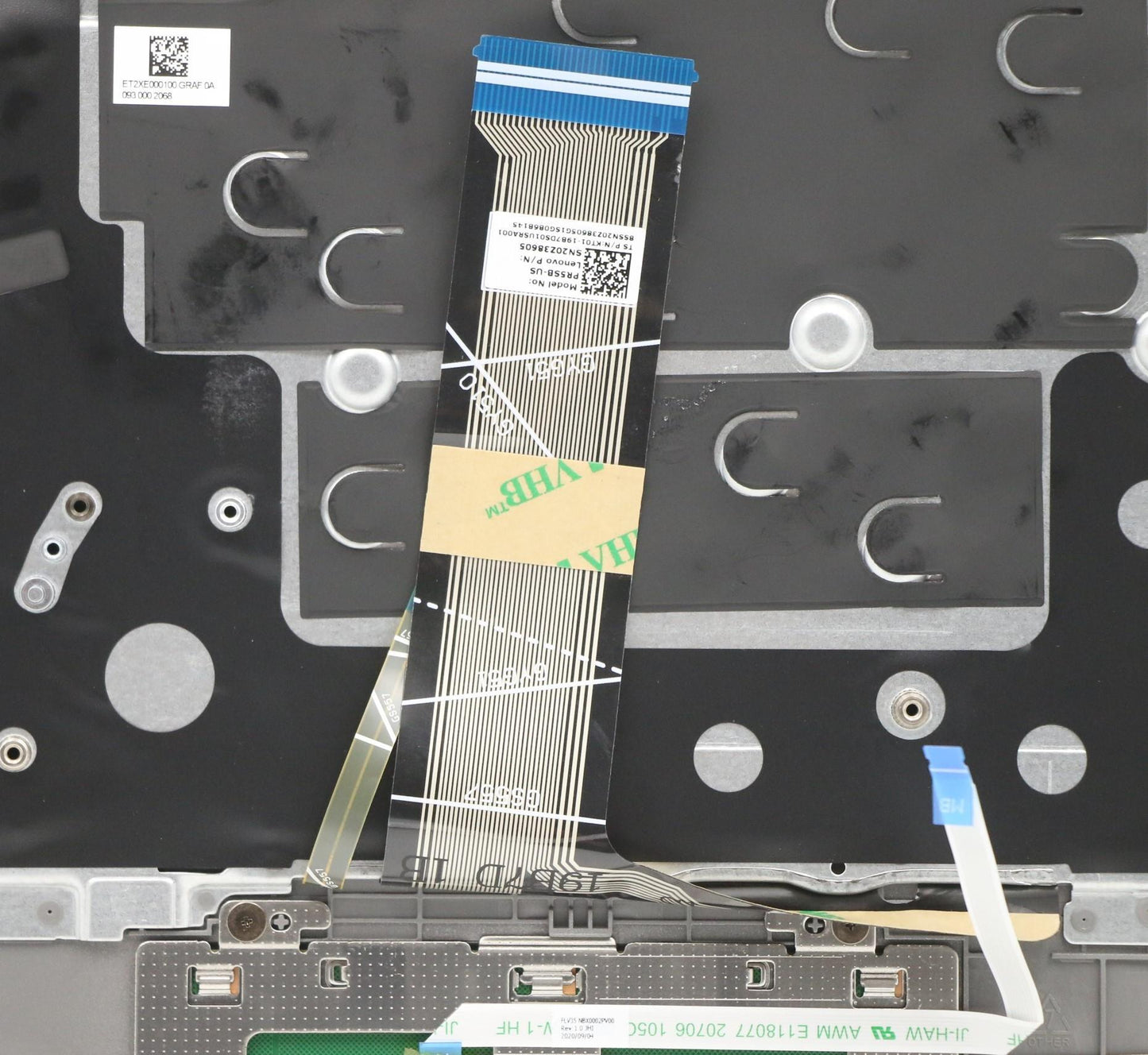 Lenovo C-Cover with Keyboard, USA English, Mineral Grey, Backlit - 5CB1B34841