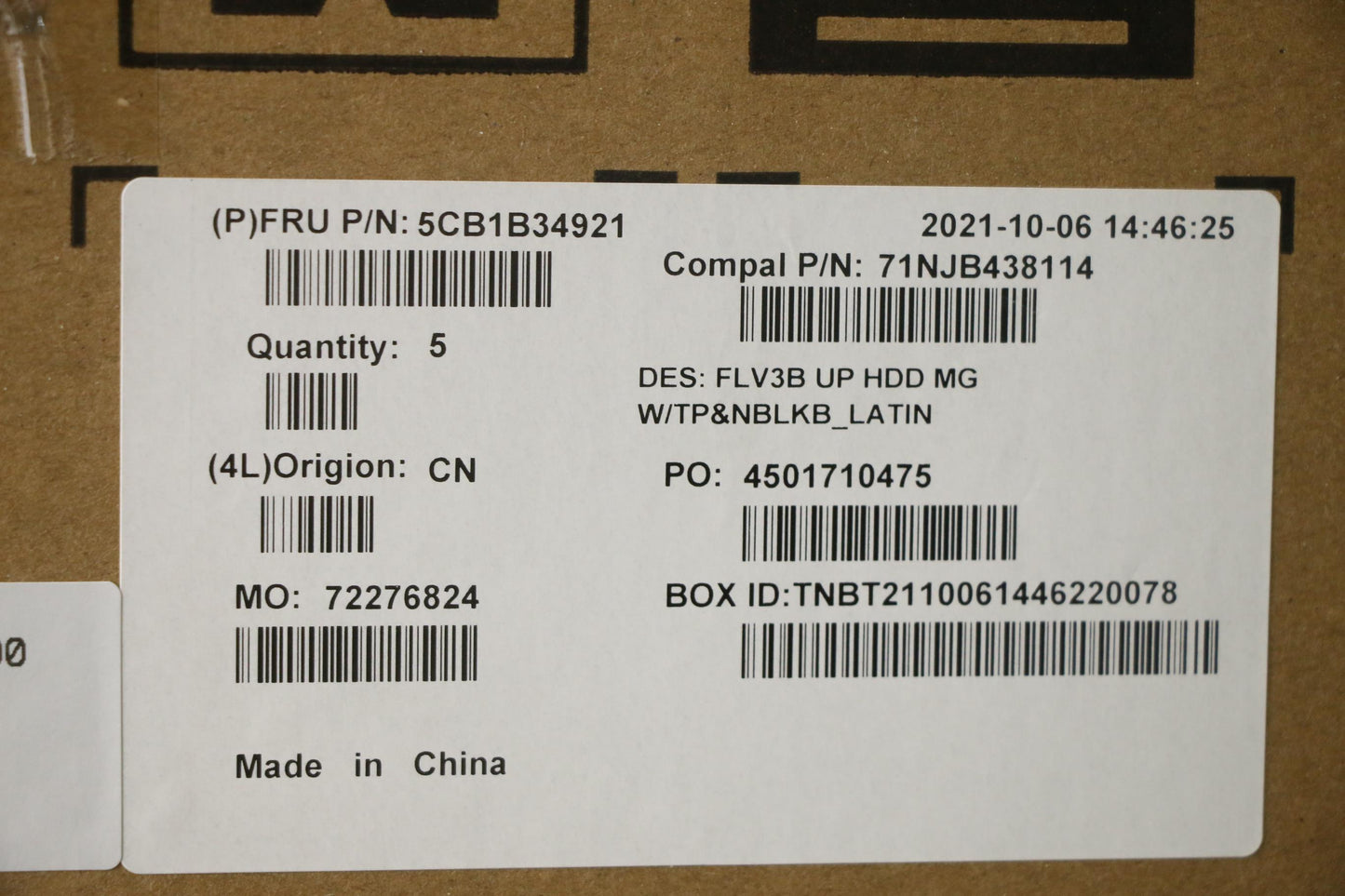 Lenovo Cover Uppercaseasm_La Spa C20V - 5CB1B34921