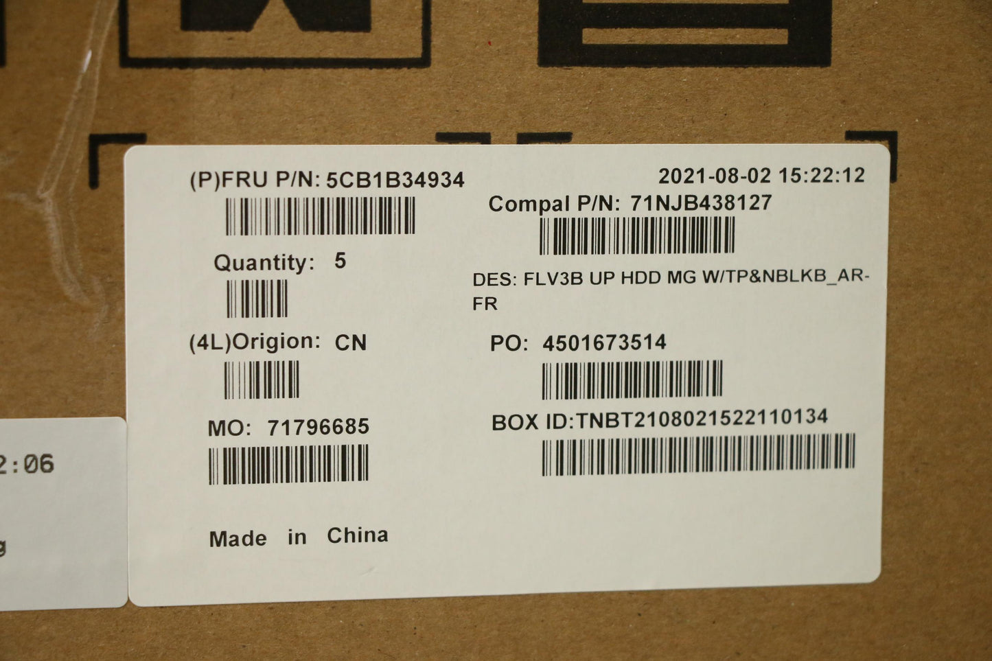 Lenovo Cover Uppercaseasm_Fra/Ara C20 - 5CB1B34934