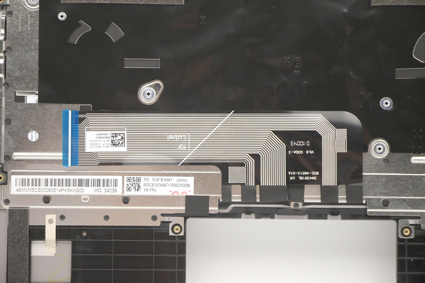 Lenovo Cover Upper Case Asm_Fra/Eng W - 5CB1B34947