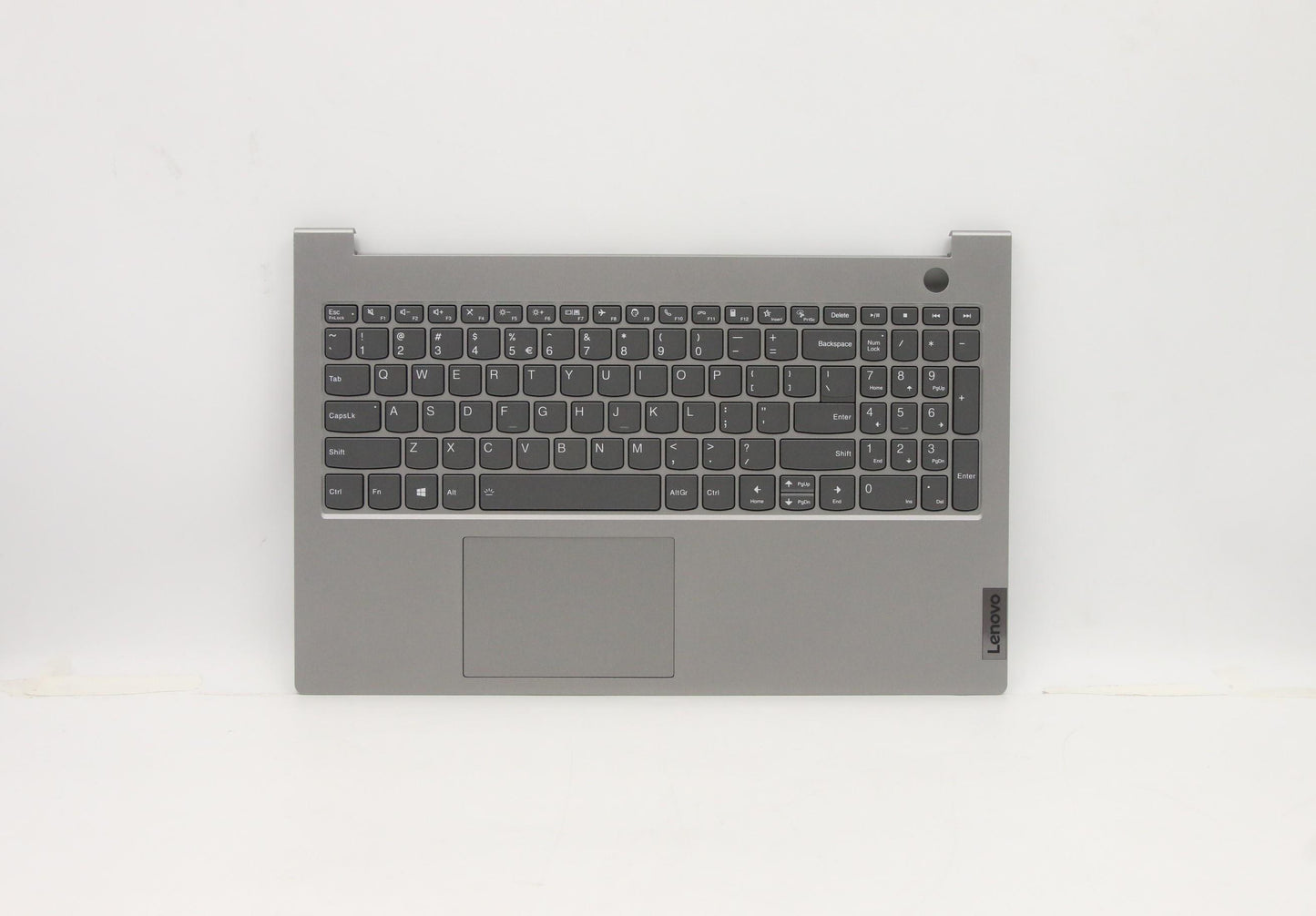 Lenovo C-Cover with Keyboard, US English-Euro Layout, Mineral Grey, Backlit - 5CB1B34953